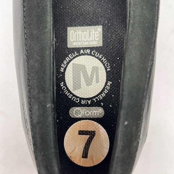 Merrell Black Slip On Wedge Loafer Air Cushion Footbed Sz 7. BLO3229E - Picture 7 of 8